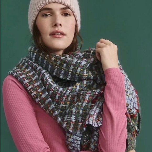 Anthropologie Accessories - NEW Anthropologie “Thora Tweed Scarf” Shawl